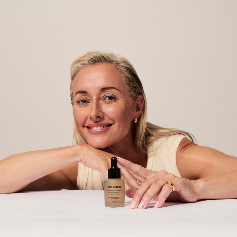 Hydrabronze Tan Drops | Three Warriors | Supercharge your skin's hydration and enhance your glow.