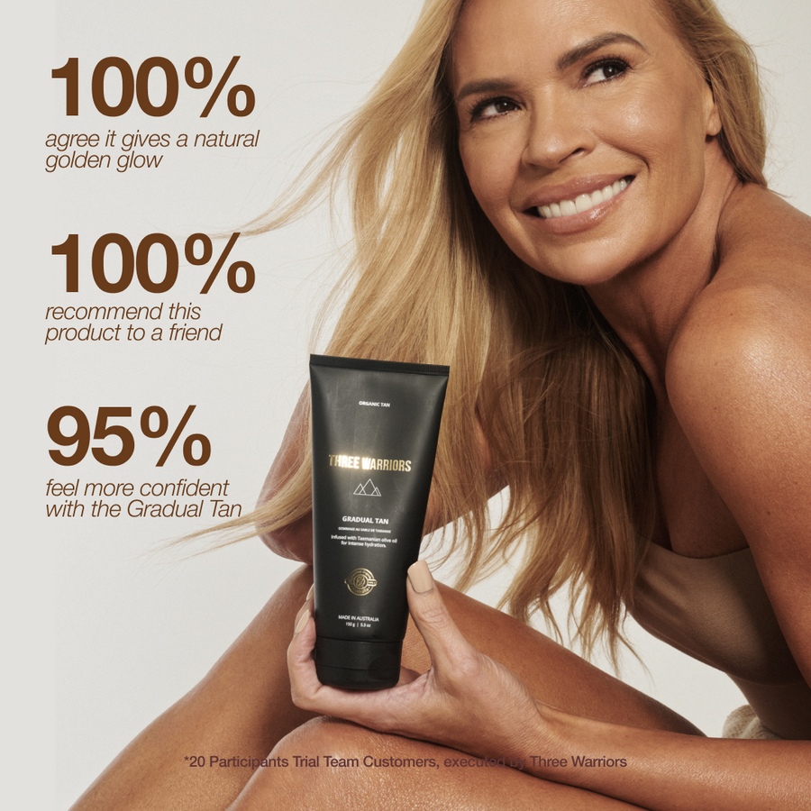 Natural Gradual Tan | Three Warriors | Olive Oil Infused Natural Moisturising Tan   