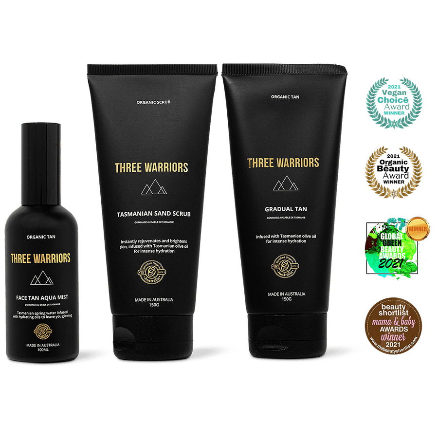 Summer Essentials Pack | Three Warriors | Streak & Orange Free Organic Tan
